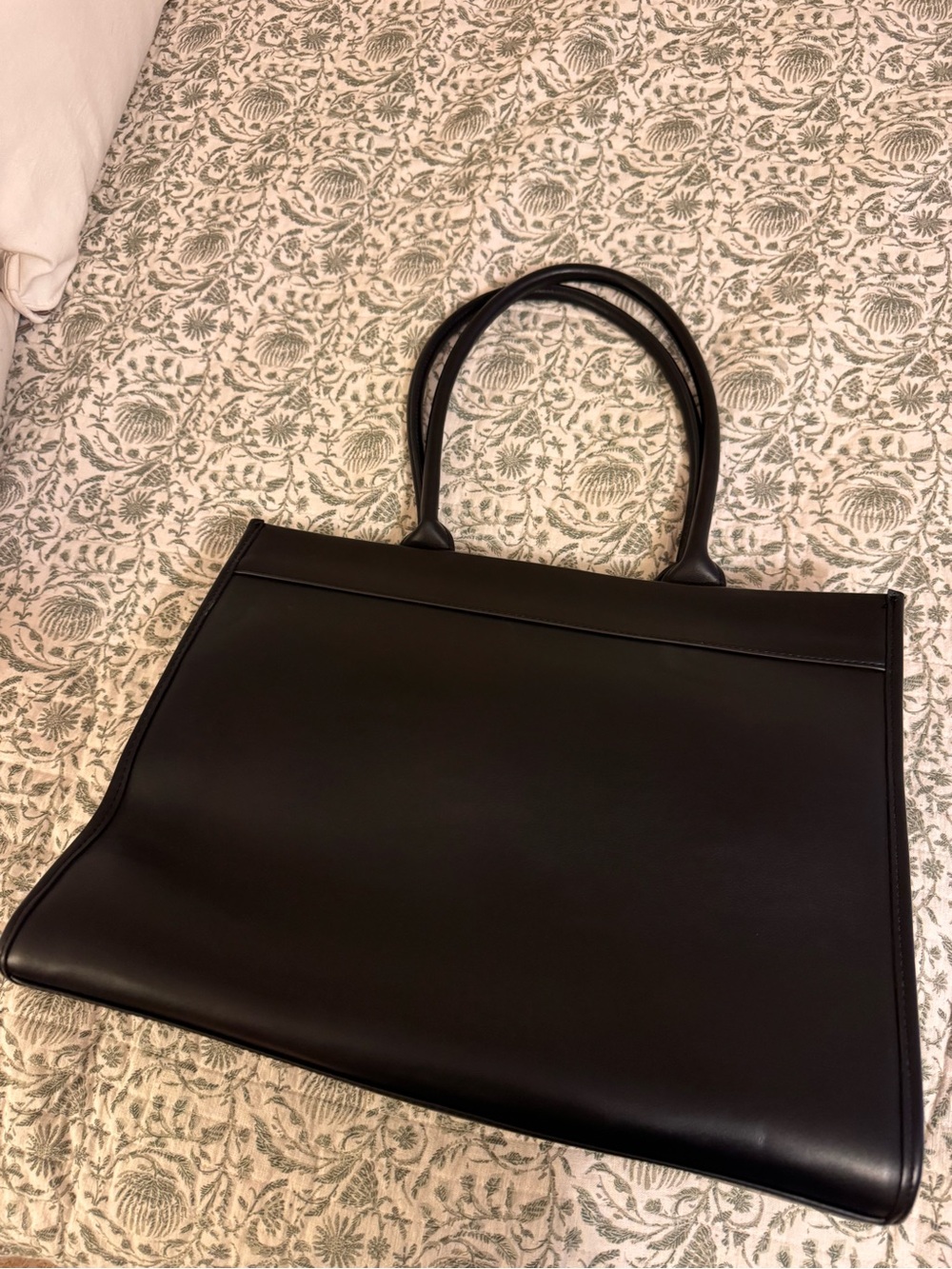 a new day Black Smooth Tote Bag